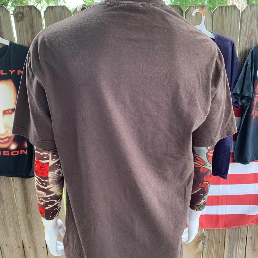 Vintage 90s-00s Exile fire Skull T-shirt Size XL - Picture 5 of 7